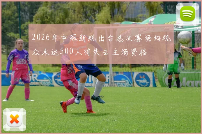 2026年中冠新规出台总决赛场均观众未达500人将失去主场资格